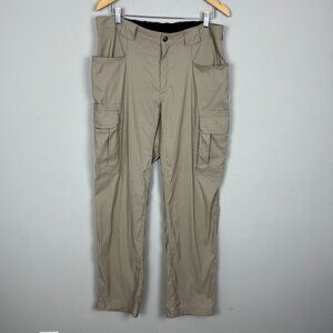 Duluth Trading Co Pants Mens Large (34x32) Beige Flex Dry On The Fly Cargo Pants
